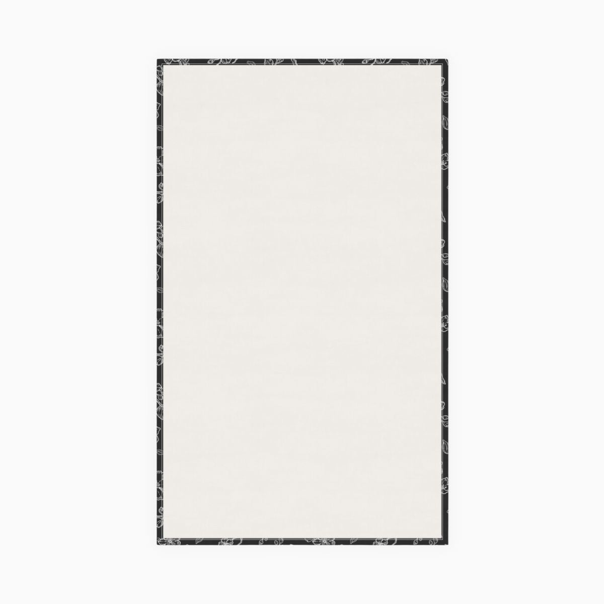 tea towel, kitchen towel, cherry blossom, black