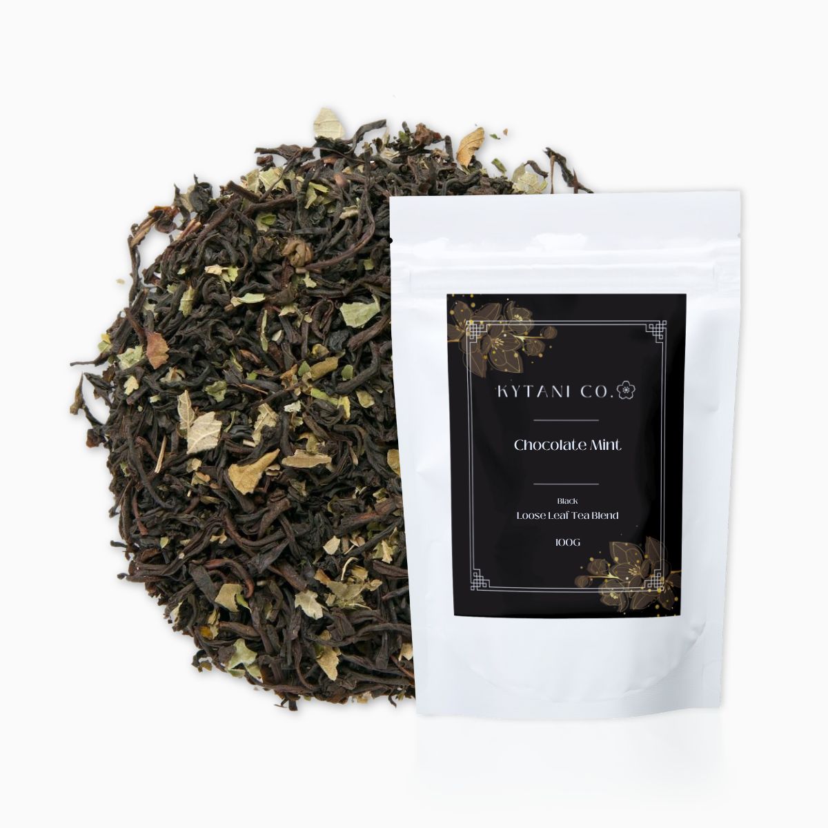 chocolate mint tea, loose leaf, black tea
