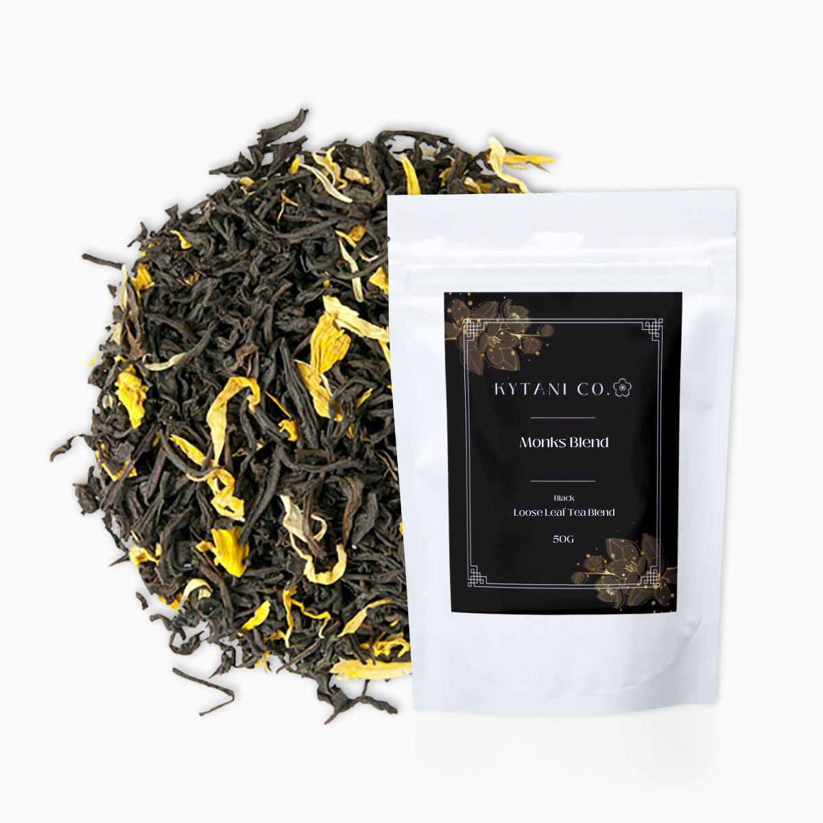 monks blend tea, loose leaf, black tea
