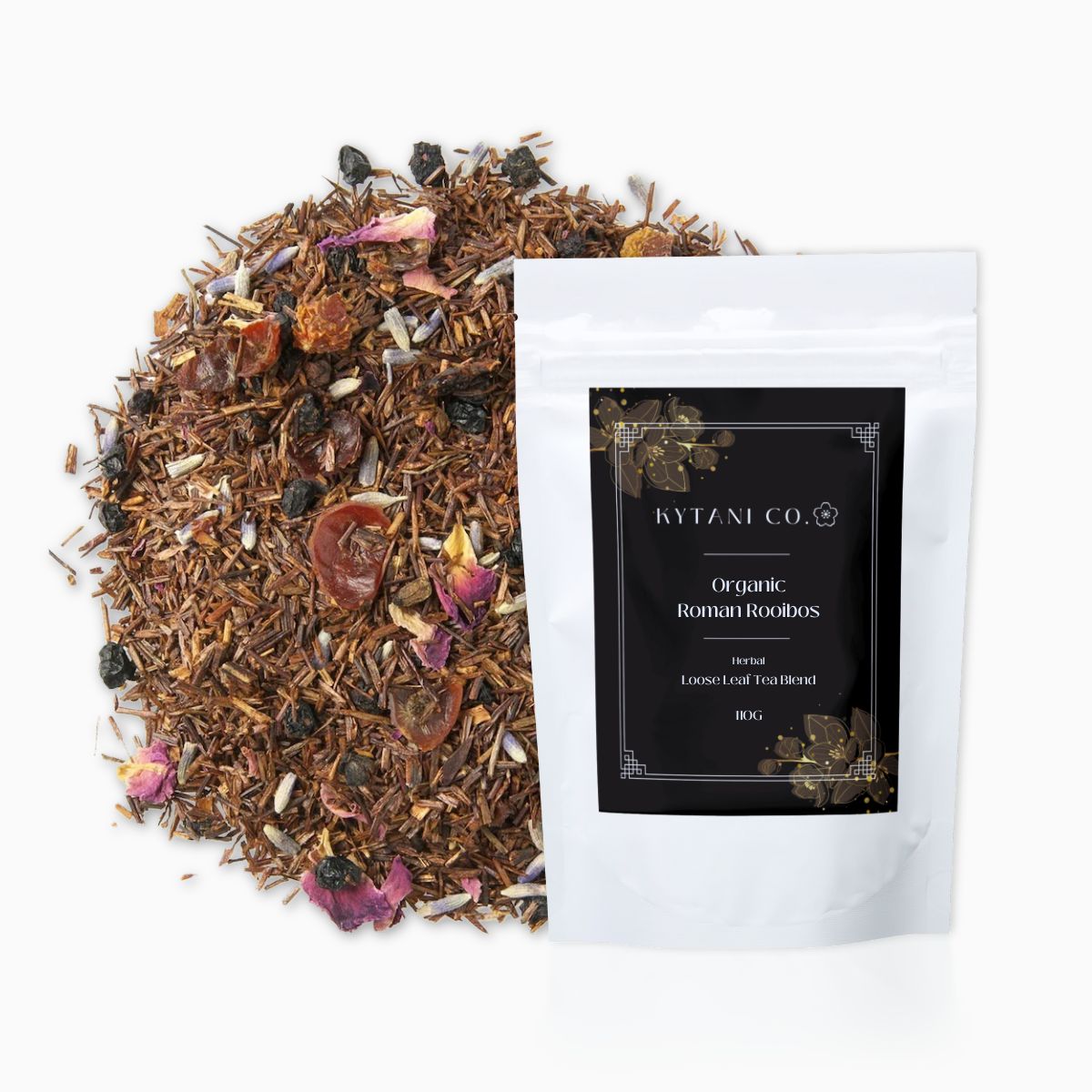 rooibos tea, roman, organic, loose leaf, herbal tea