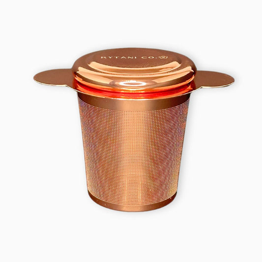 tea infuser, tea steeper, tea infuser basket, rose gold