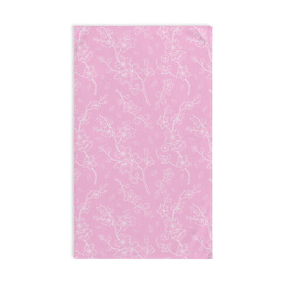 Pink Cherry Blossom Hand Towel — Floral Decorative Kitchen & Bath Towel