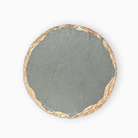 Slate coasters with Rose gold trim detail