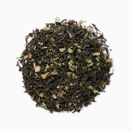 chocolate mint tea, loose leaf, black tea