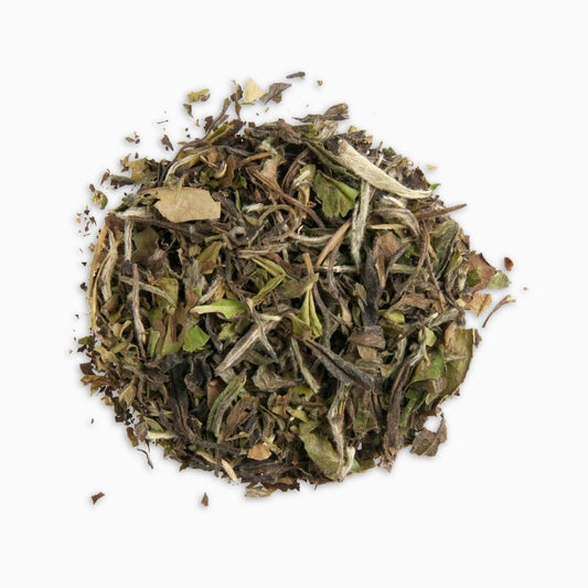 pai mu tan tea, organic, loose leaf, white tea