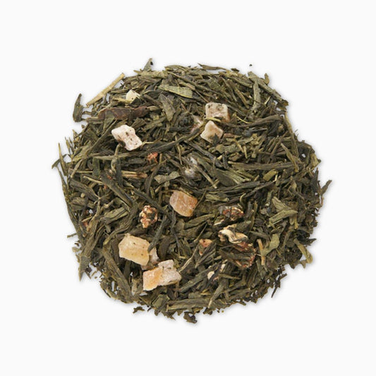 strawberry tea, organic, loose leaf, green tea